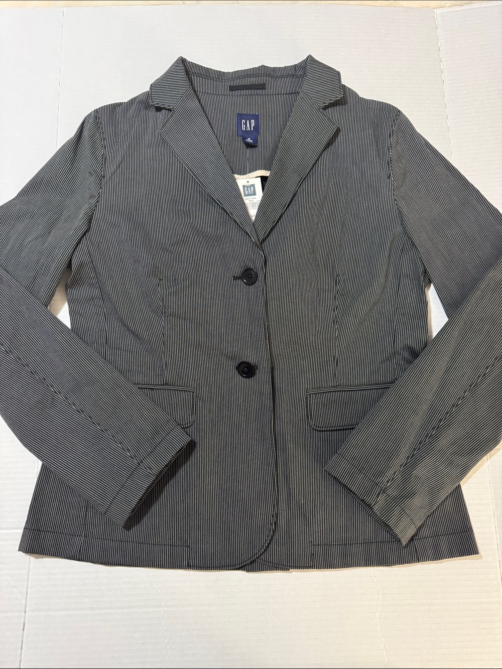 GAP Black and White Pinstripe Women's Blazer NWT original $68 (158)